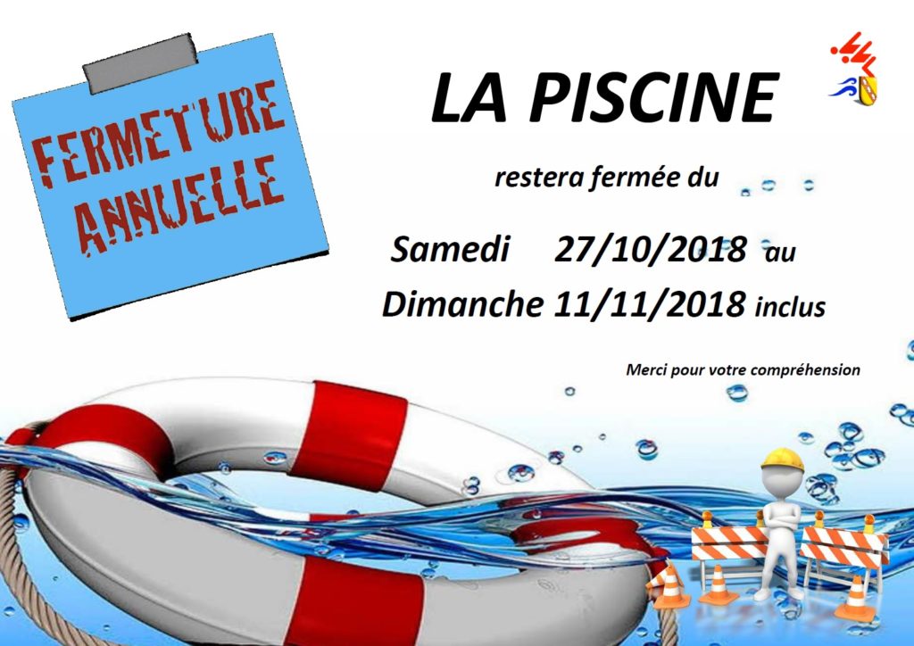 Piscine – Fermeture annuelle